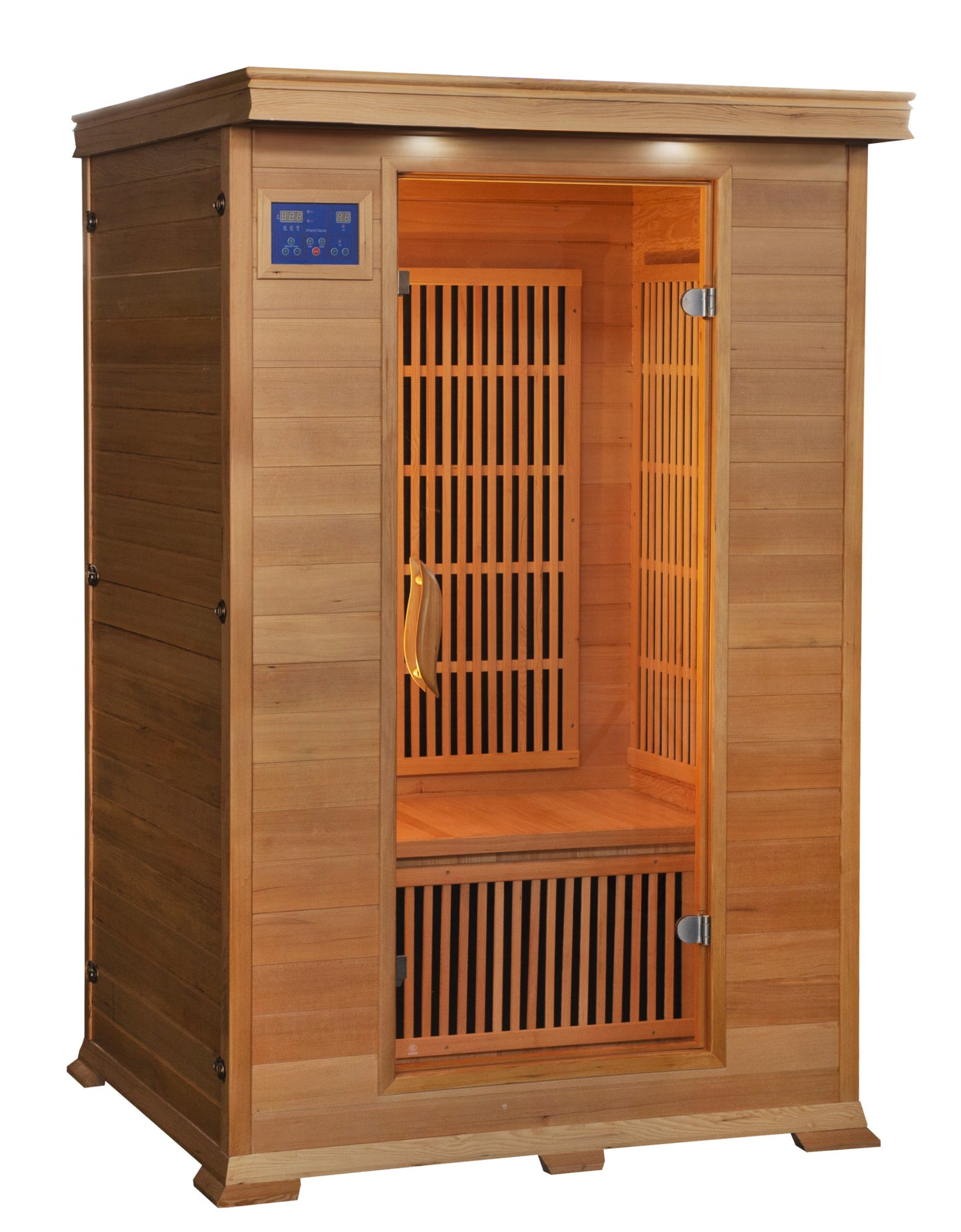 SunRay Evansport 2-Person Infrared Sauna | 7 Carbon Heaters | Canadian Red Cedar