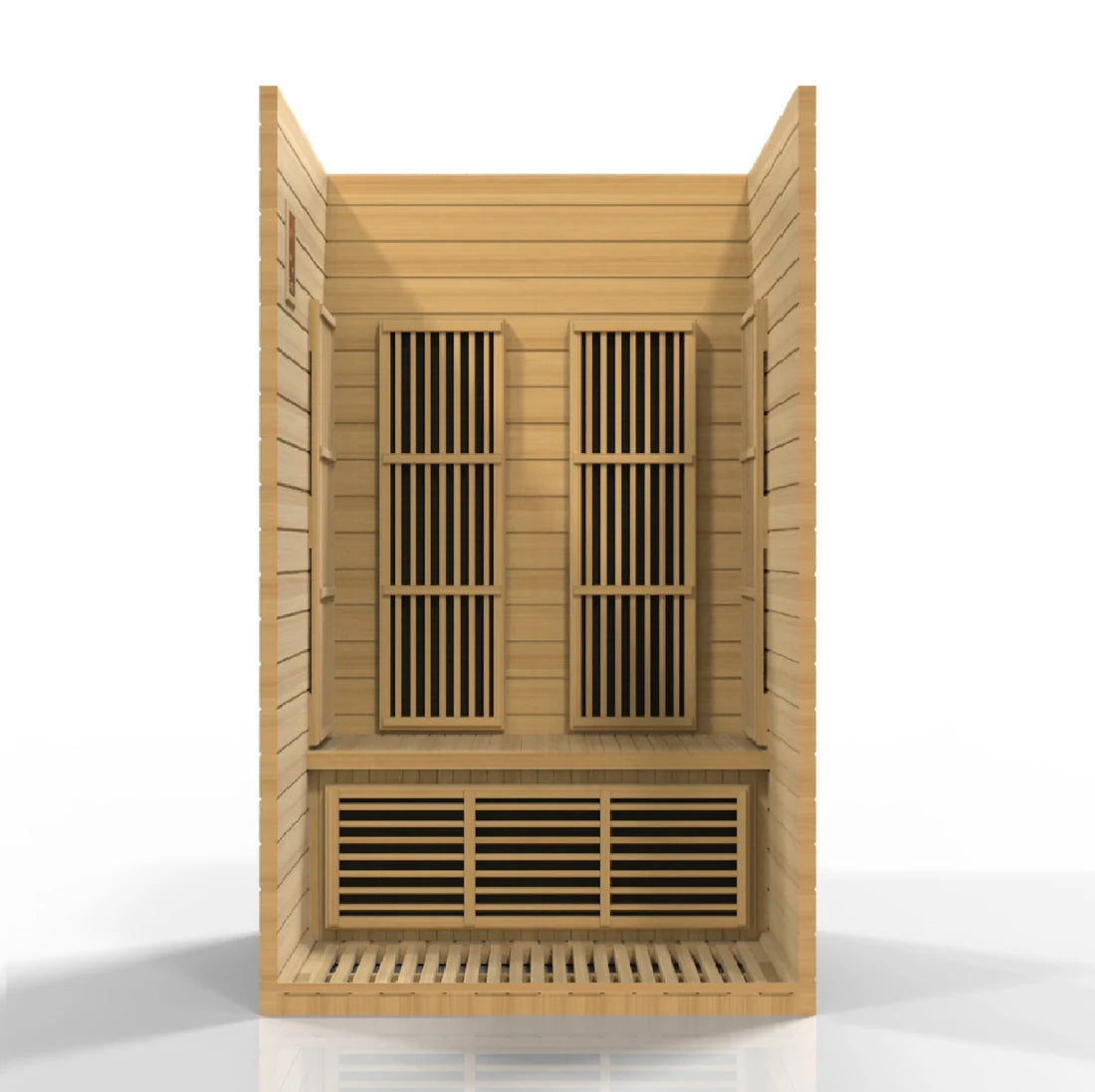 Maxxus Seattle 2-Person Low EMF FAR Infrared Sauna — Canadian Hemlock (MX-J206-01)
