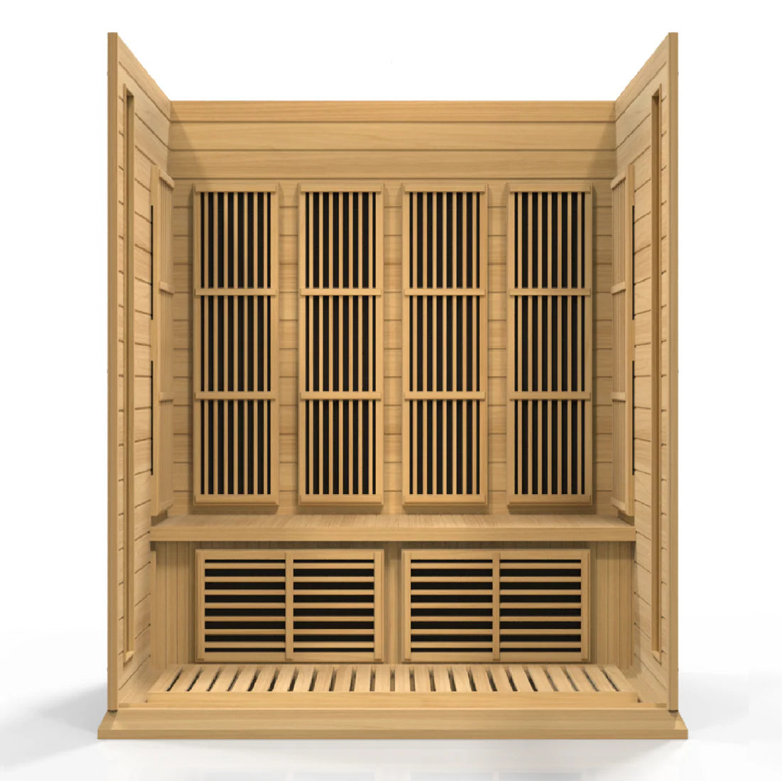 Maxxus Chaumont 4-Person Low EMF FAR Infrared Sauna — Canadian Hemlock (MX-K406-01)