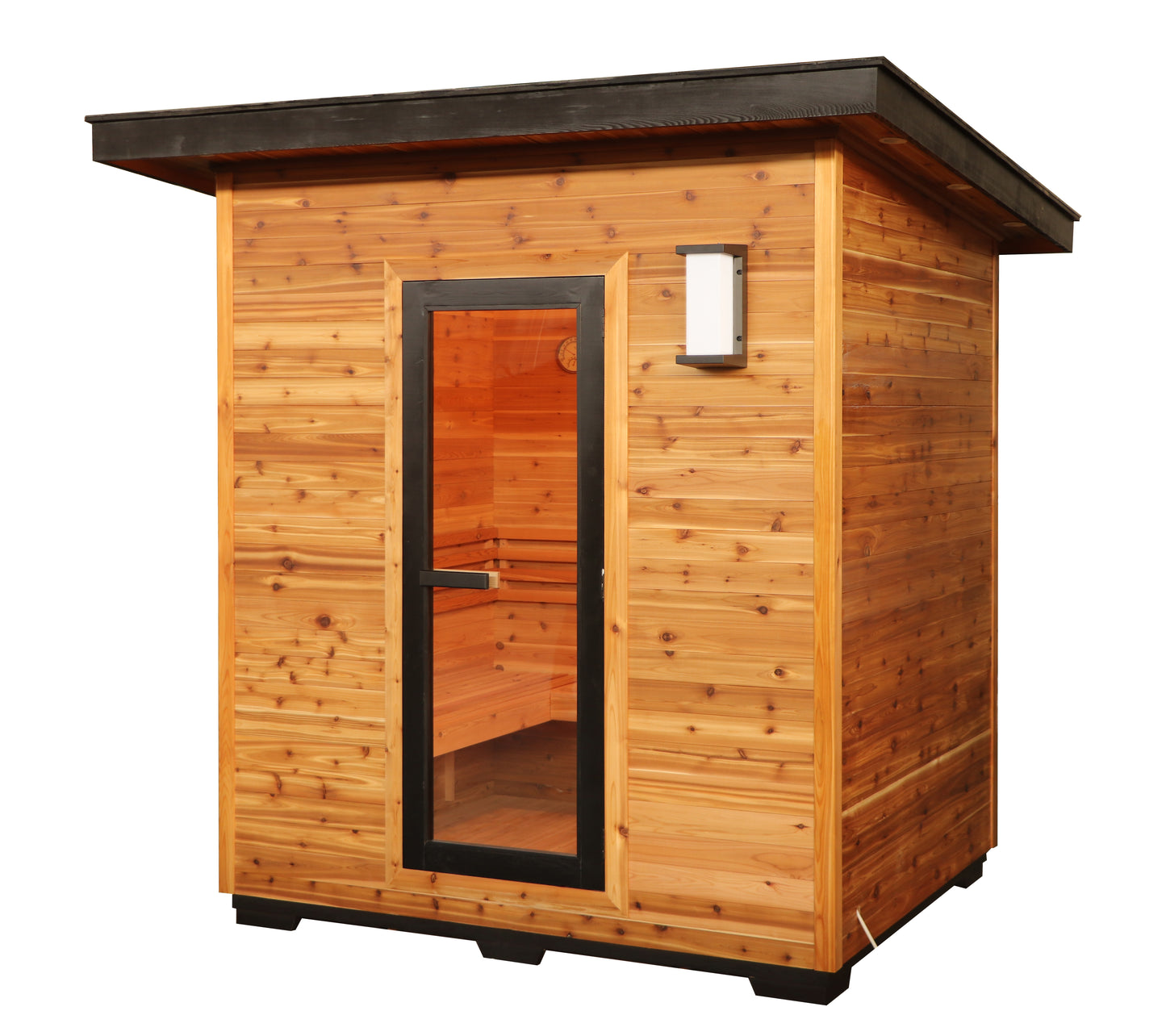 SunRay Denali 400D5 4-Person Outdoor Sauna | 6kW Harvia Heater | Red Cedar