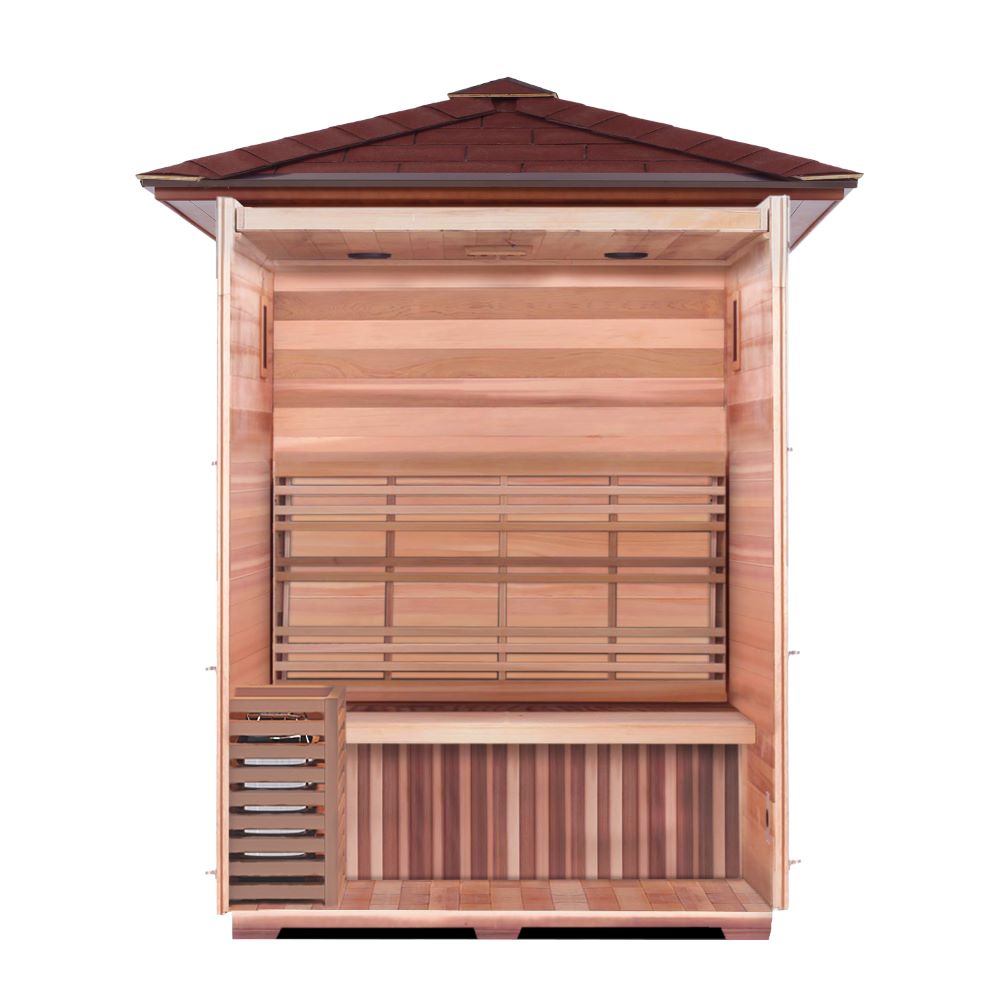 SunRay Waverly 3-Person Outdoor Traditional Sauna | 4.5kW Harvia Heater | Hemlock