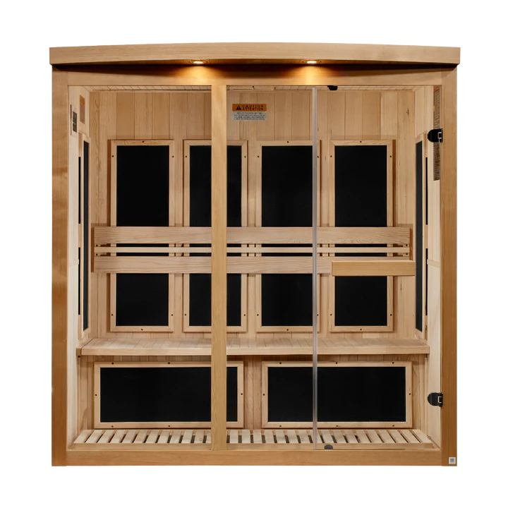Pro 6 Sarah 4-Person Near-Zero EMF FAR Infrared Sauna — Canadian Hemlock (P6-5240-01)