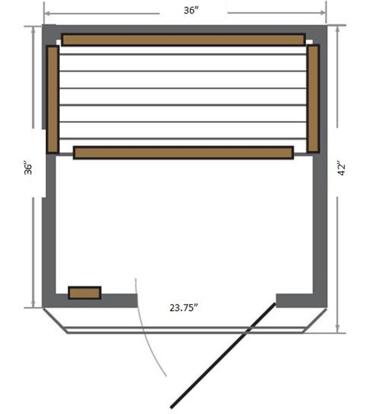 SunRay Sedona 2 Person Infrared Sauna | Canadian Red Cedar | Ultra Low EMF