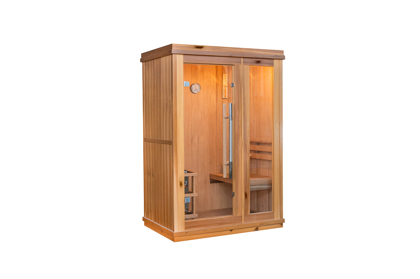 SunRay Aston 1-Person Traditional Sauna | 4.5kW Harvia Heater | Hemlock