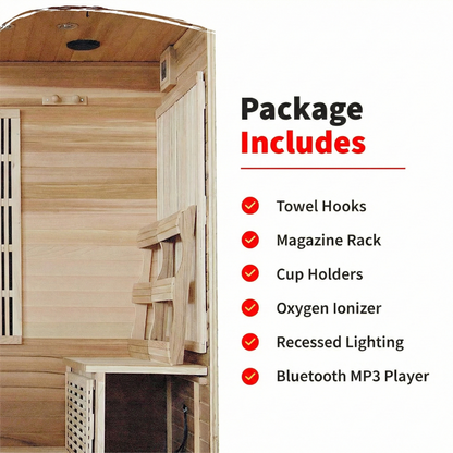 Klondike 4-Person Cedar Infrared Sauna