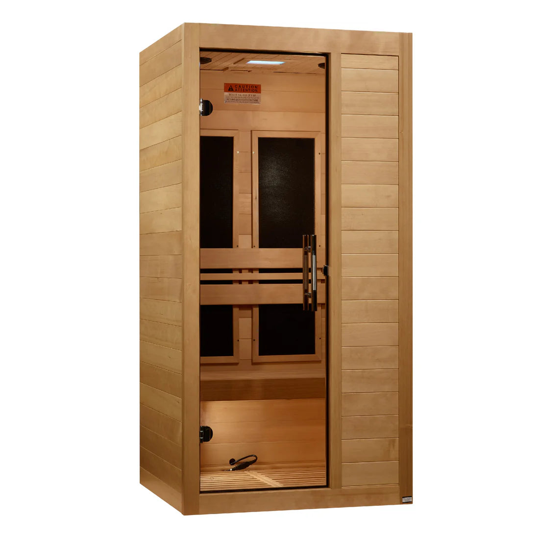 Maxxus Viveca 1-Person Low EMF FAR Infrared Sauna — Canadian Hemlock (MX-S106-01)