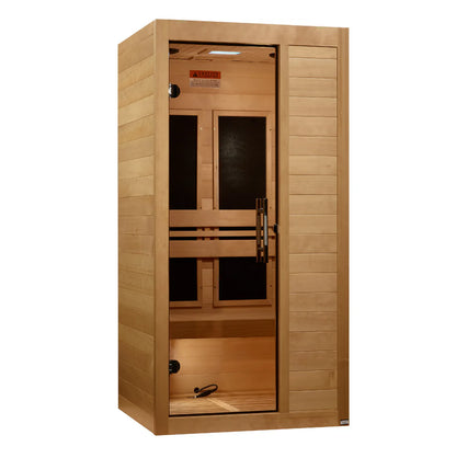 Maxxus Viveca 1-Person Low EMF FAR Infrared Sauna — Canadian Hemlock (MX-S106-01)