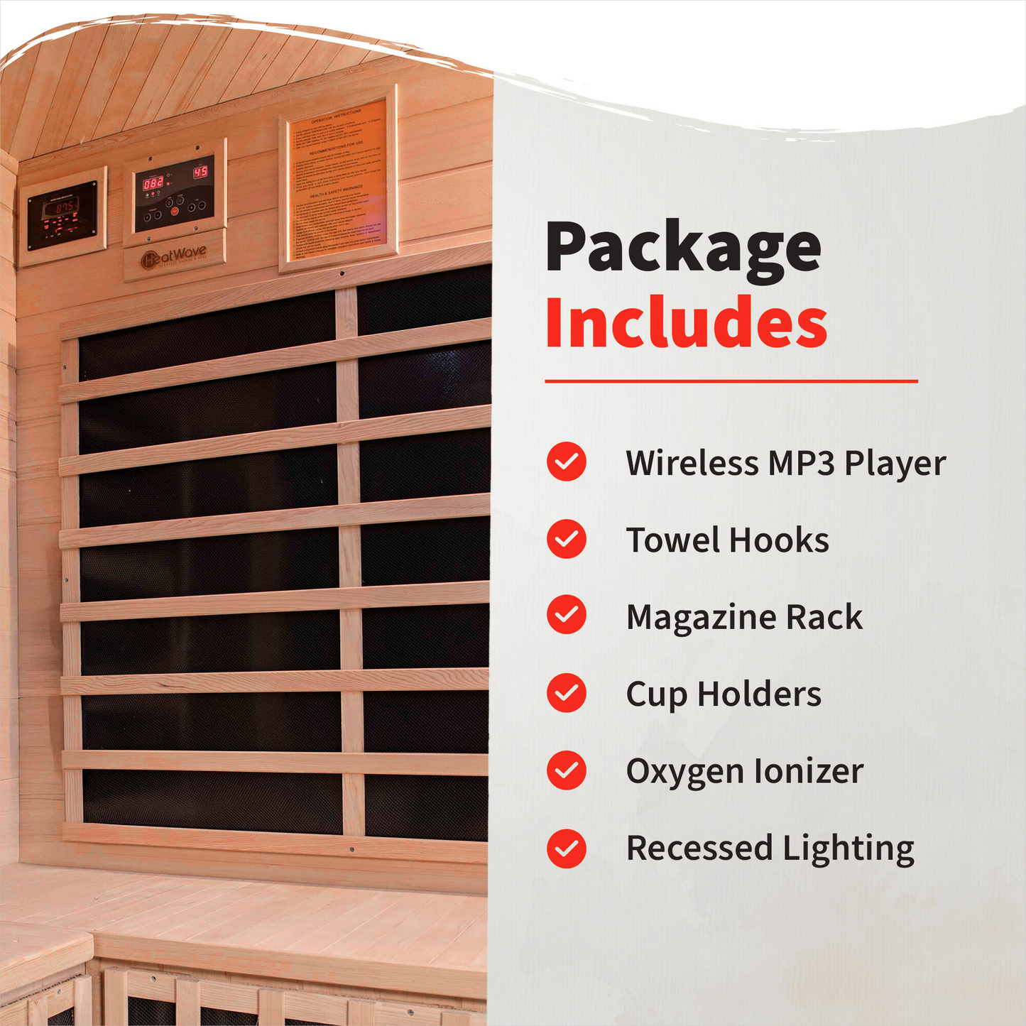 Sonoma 3-Person Hemlock Corner Infrared Sauna