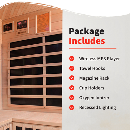 Sonoma 3-Person Hemlock Corner Infrared Sauna