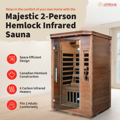2-Person Hemlock Premium Infrared Sauna