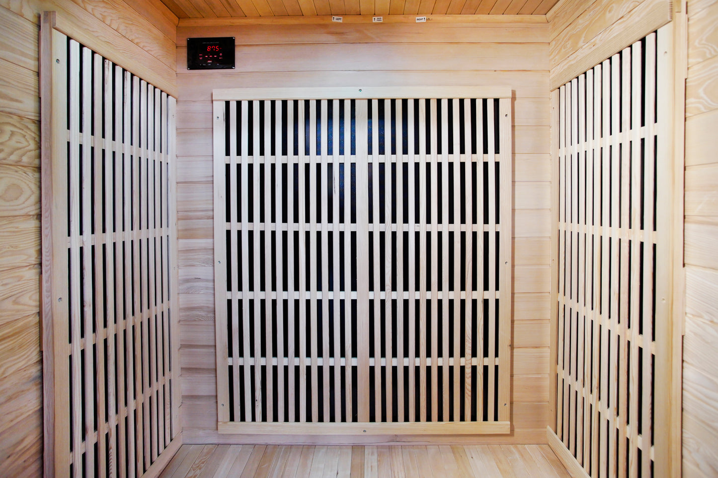 SunRay Evansport 2-Person Infrared Sauna | 7 Carbon Heaters | Canadian Red Cedar