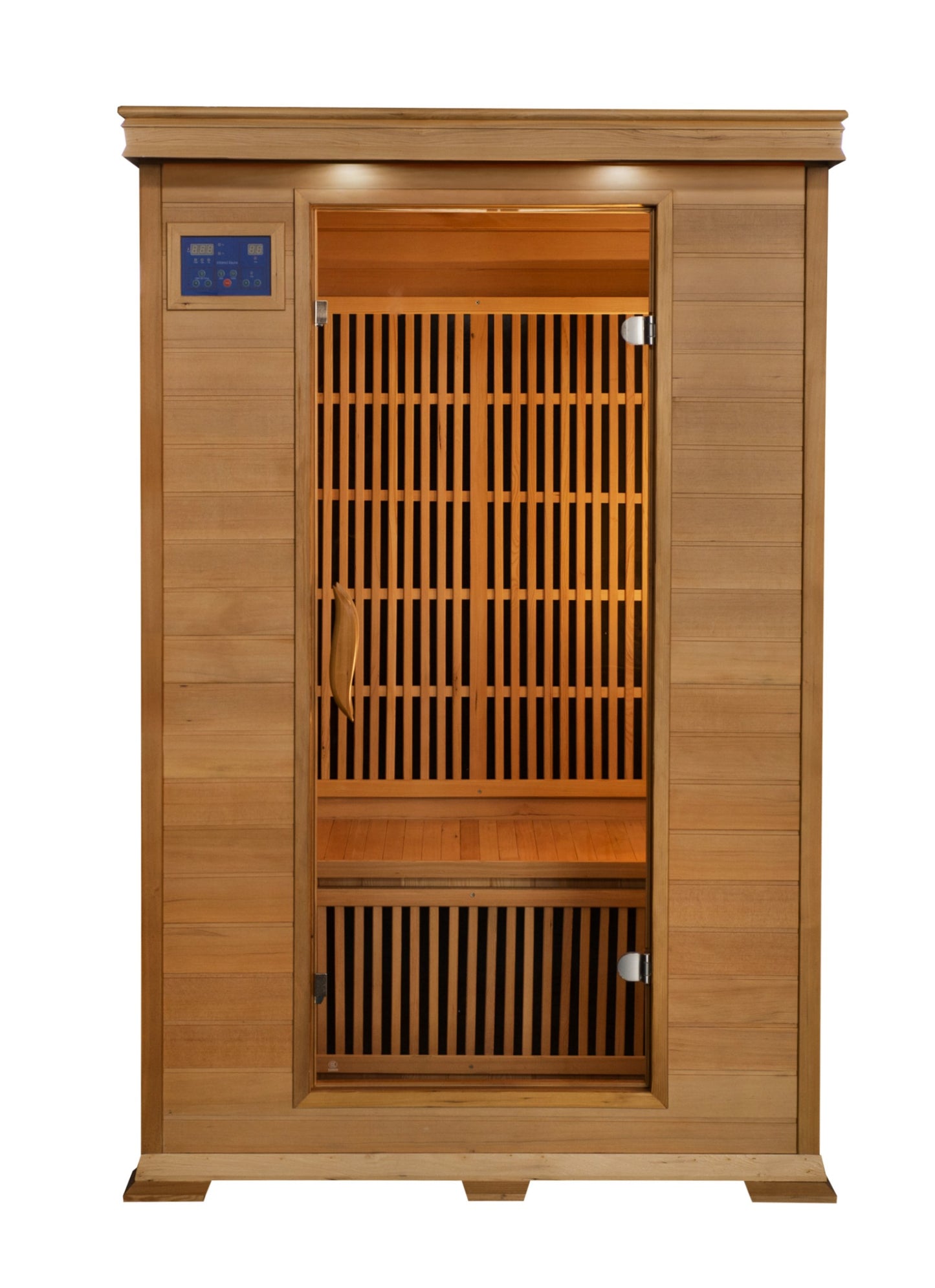 SunRay Evansport 2-Person Infrared Sauna | 7 Carbon Heaters | Canadian Red Cedar