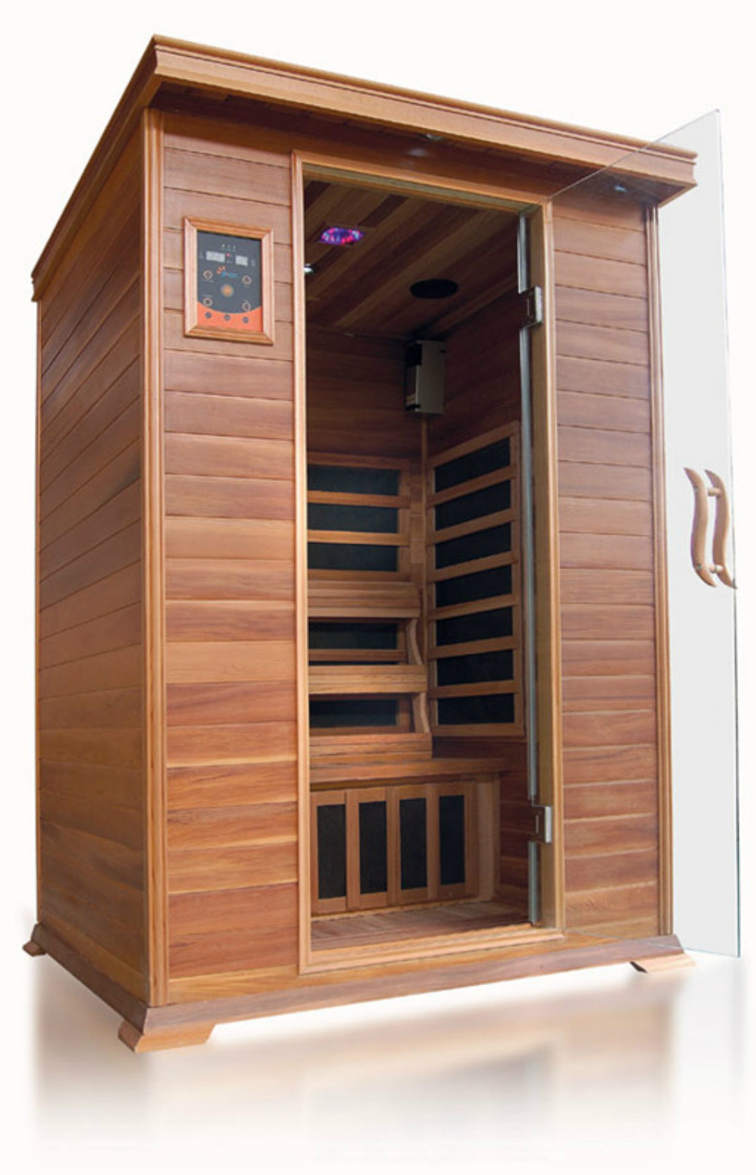 SunRay Sierra 2-Person Infrared Sauna | 7 Carbon Heaters | Canadian Red Cedar