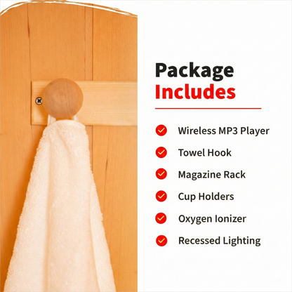 Coronado 2-Person Hemlock Infrared Sauna - Ceramic