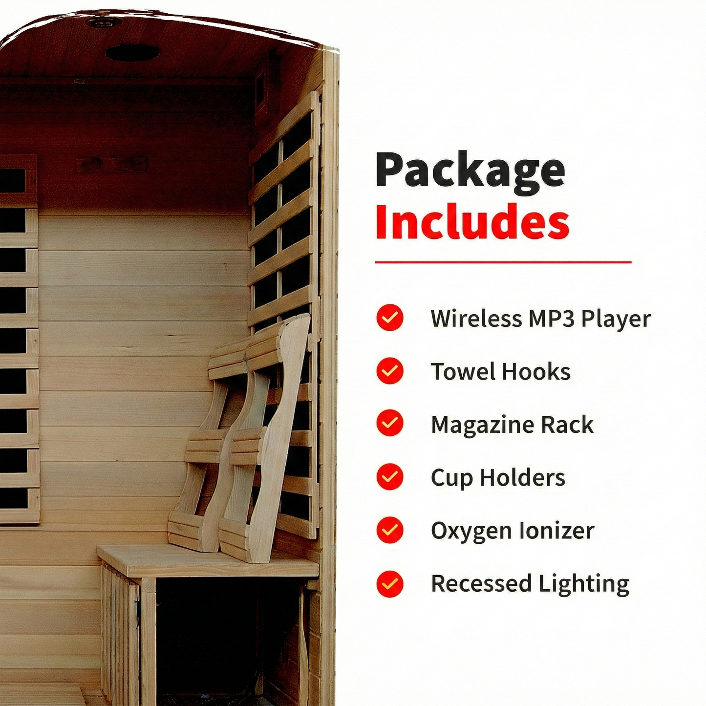 Monticello 4-Person Hemlock Infrared Sauna