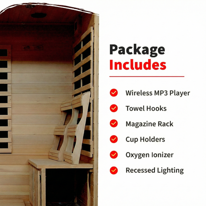 Monticello 4-Person Hemlock Infrared Sauna