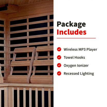 Tucson 4-Person Hemlock Corner Infrared Sauna