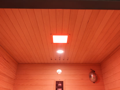 SunRay Logan 2-Person Outdoor Infrared Sauna | 8 Heaters | Metal Roof