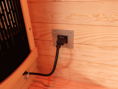 SunRay Logan 2-Person Outdoor Infrared Sauna | 8 Heaters | Metal Roof