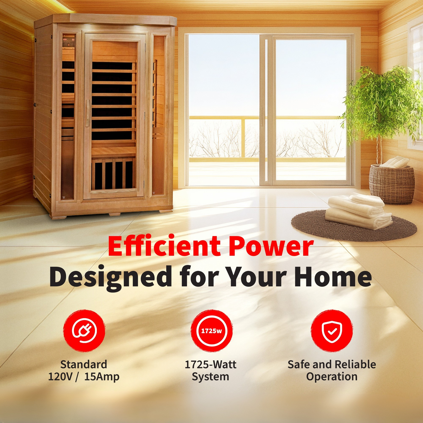Sonoma 2-Person Hemlock Infrared Sauna