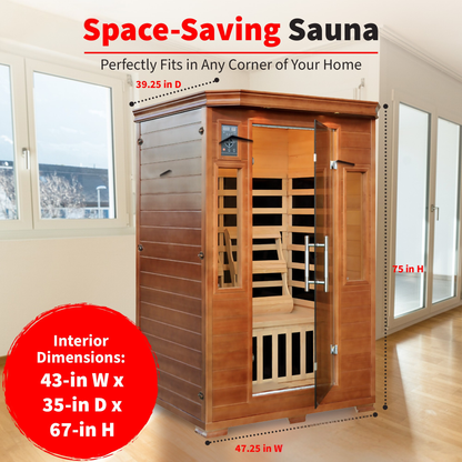2-Person Hemlock Premium Infrared Sauna
