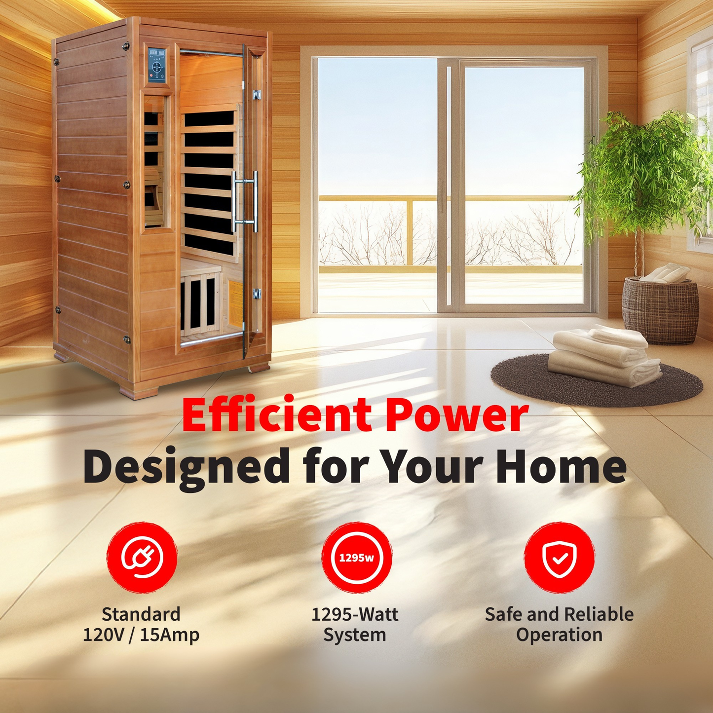 Majestic 1-2 Person Hemlock Infrared Sauna