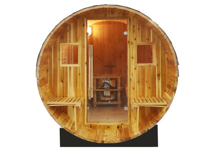 SunRay Oasis 4-Person Canopy Barrel Sauna