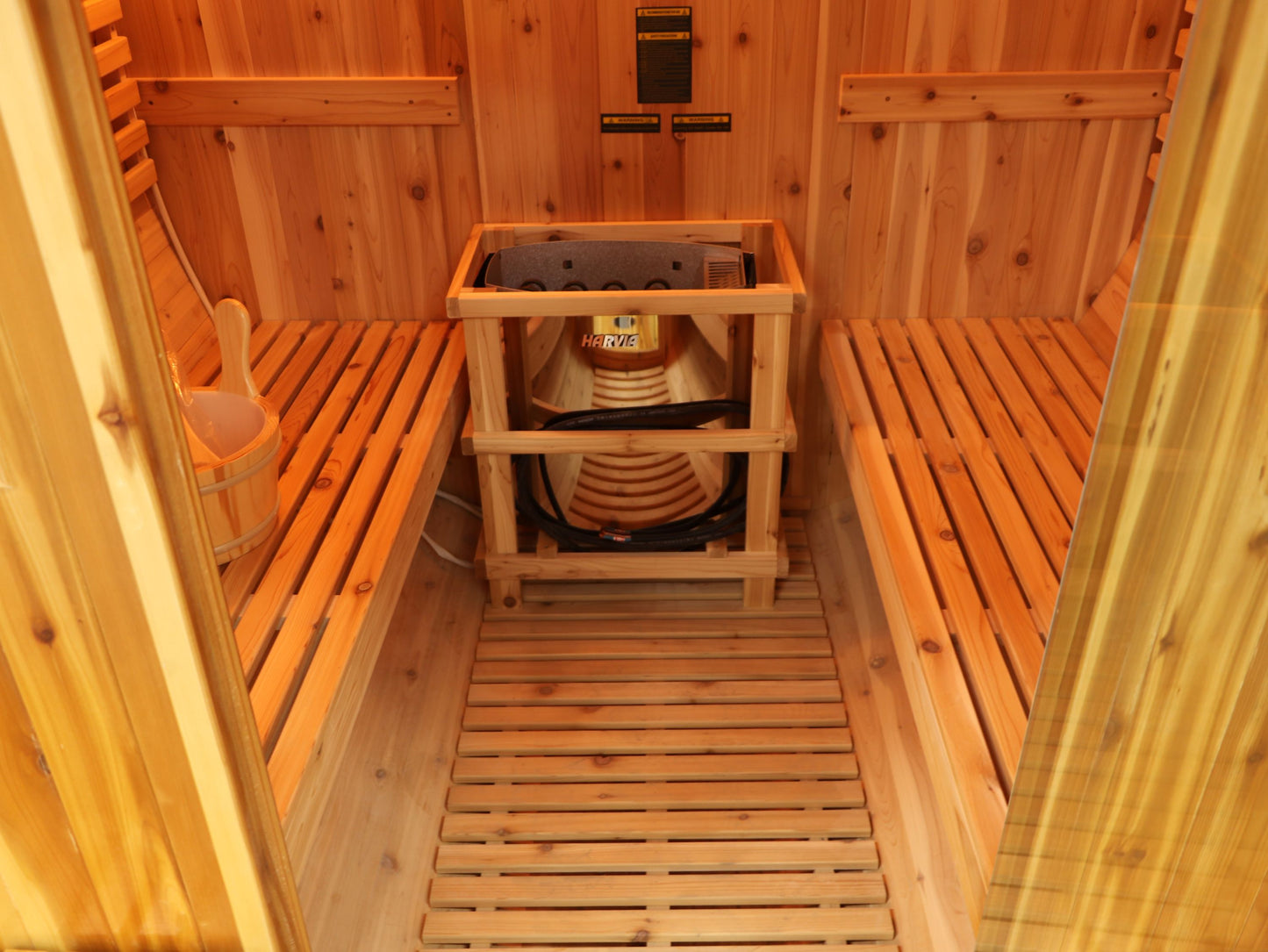 SunRay Oasis 4-Person Canopy Barrel Sauna