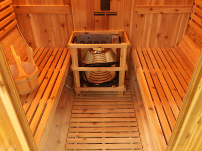 SunRay Oasis 4-Person Canopy Barrel Sauna