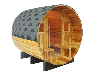 SunRay Oasis 4-Person Canopy Barrel Sauna