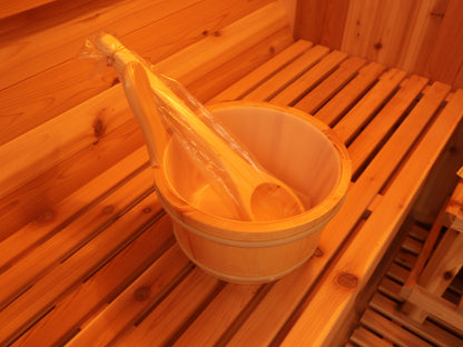 SunRay Aurora 4-Person Traditional Barrel Sauna