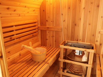 SunRay Aurora 4-Person Traditional Barrel Sauna