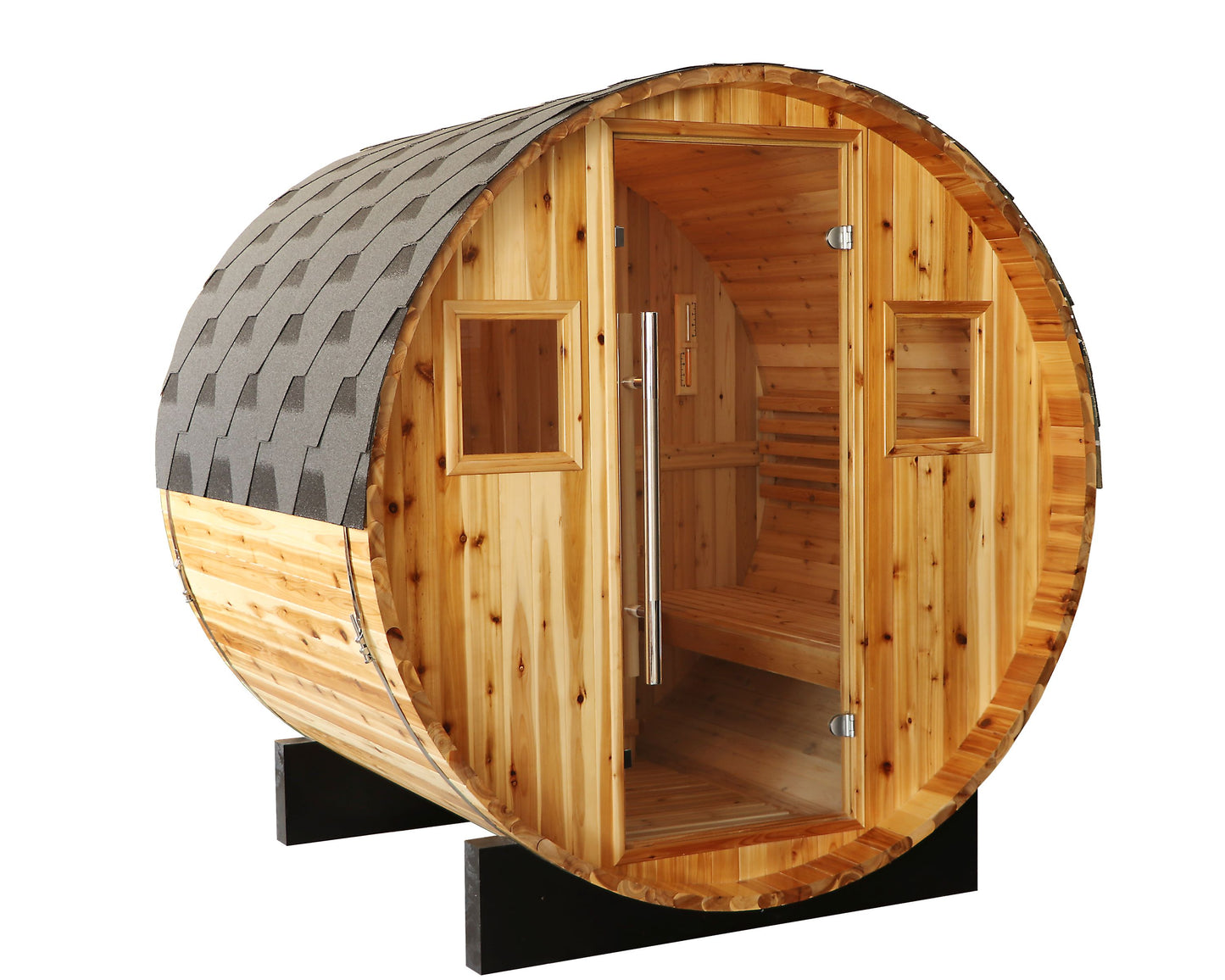 SunRay Aurora 4-Person Traditional Barrel Sauna