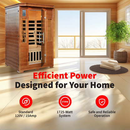 2-Person Hemlock Premium Infrared Sauna