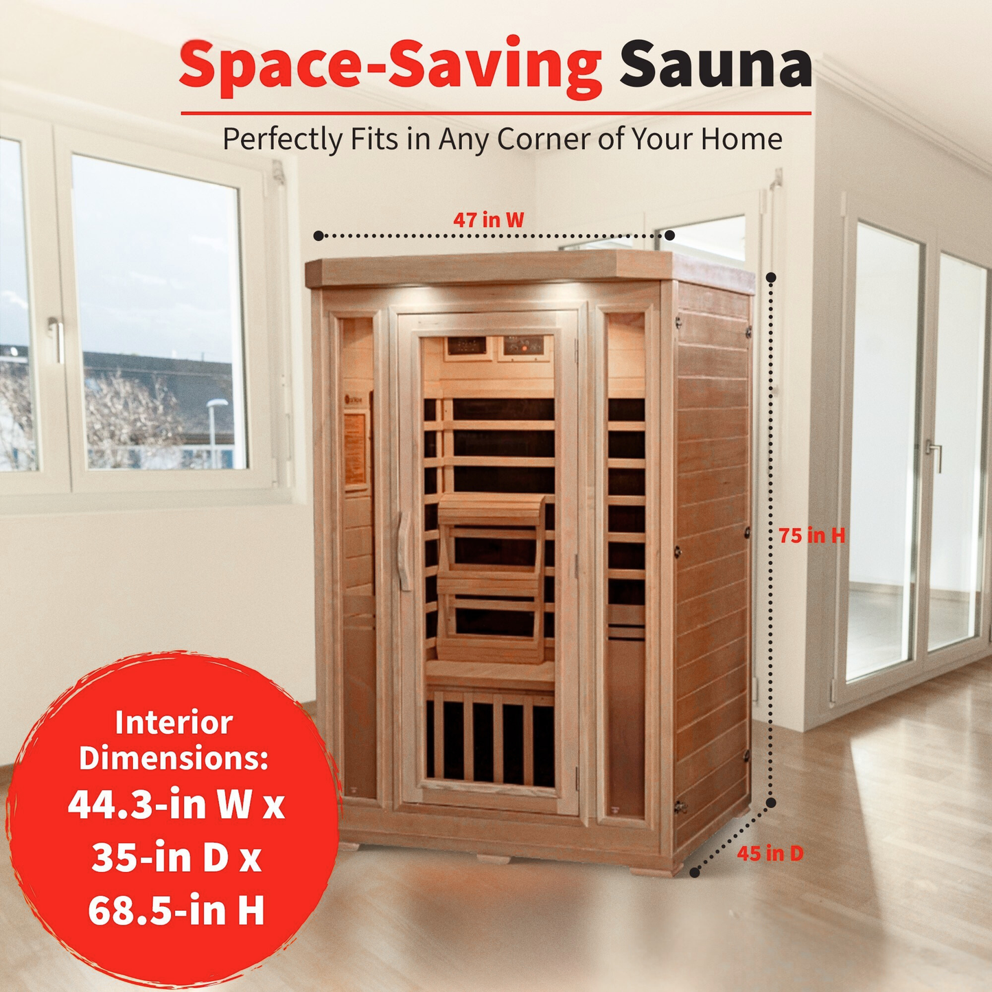 Sonoma 2-Person Hemlock Infrared Sauna