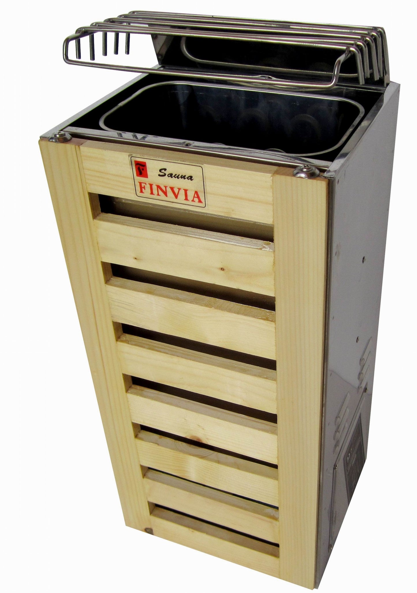 SunRay Rockledge 2-Person Traditional Sauna | 4.5kW Harvia Heater | Stone Wall