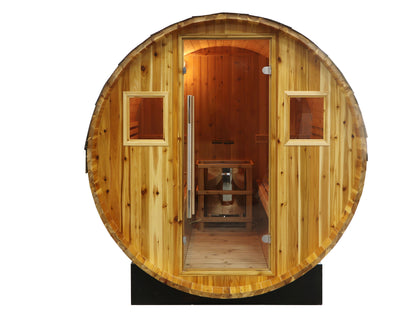 SunRay Galley 4-Person Traditional Barrel Sauna