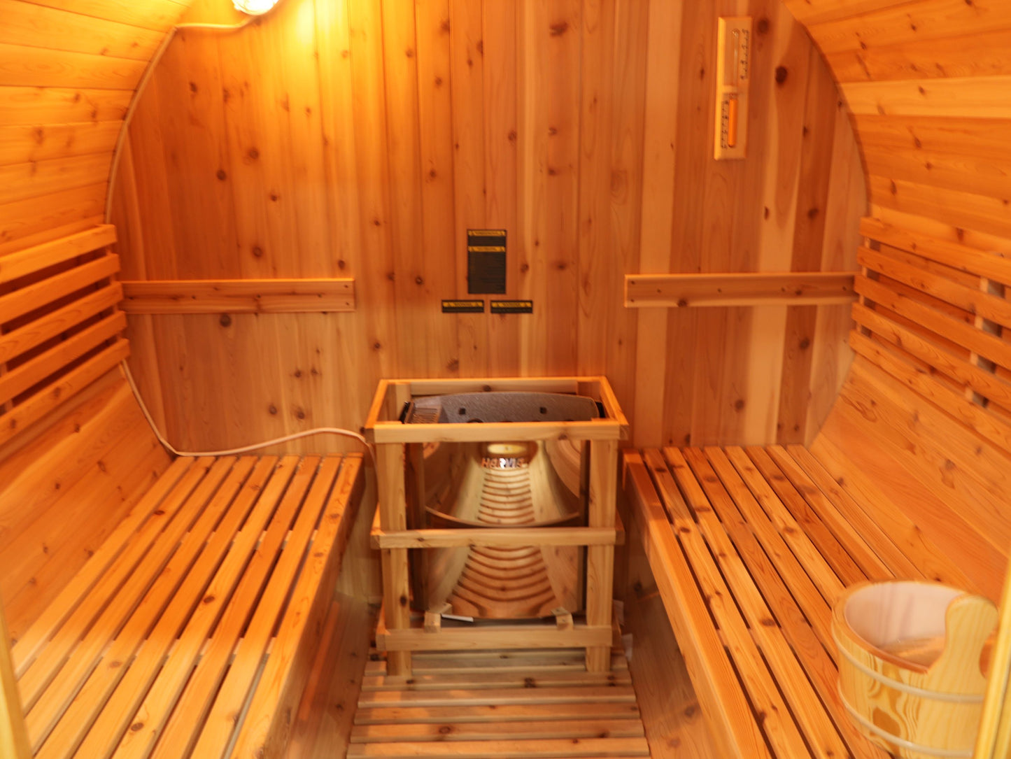 SunRay Galley 4-Person Traditional Barrel Sauna