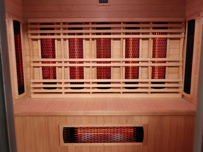 SunRay Pacific 4-Person Outdoor Infrared Sauna | 8 Heaters | Metal Roof