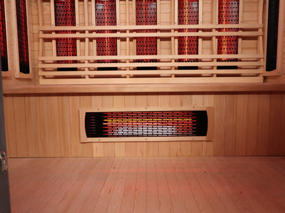 SunRay Pacific 4-Person Outdoor Infrared Sauna | 8 Heaters | Metal Roof