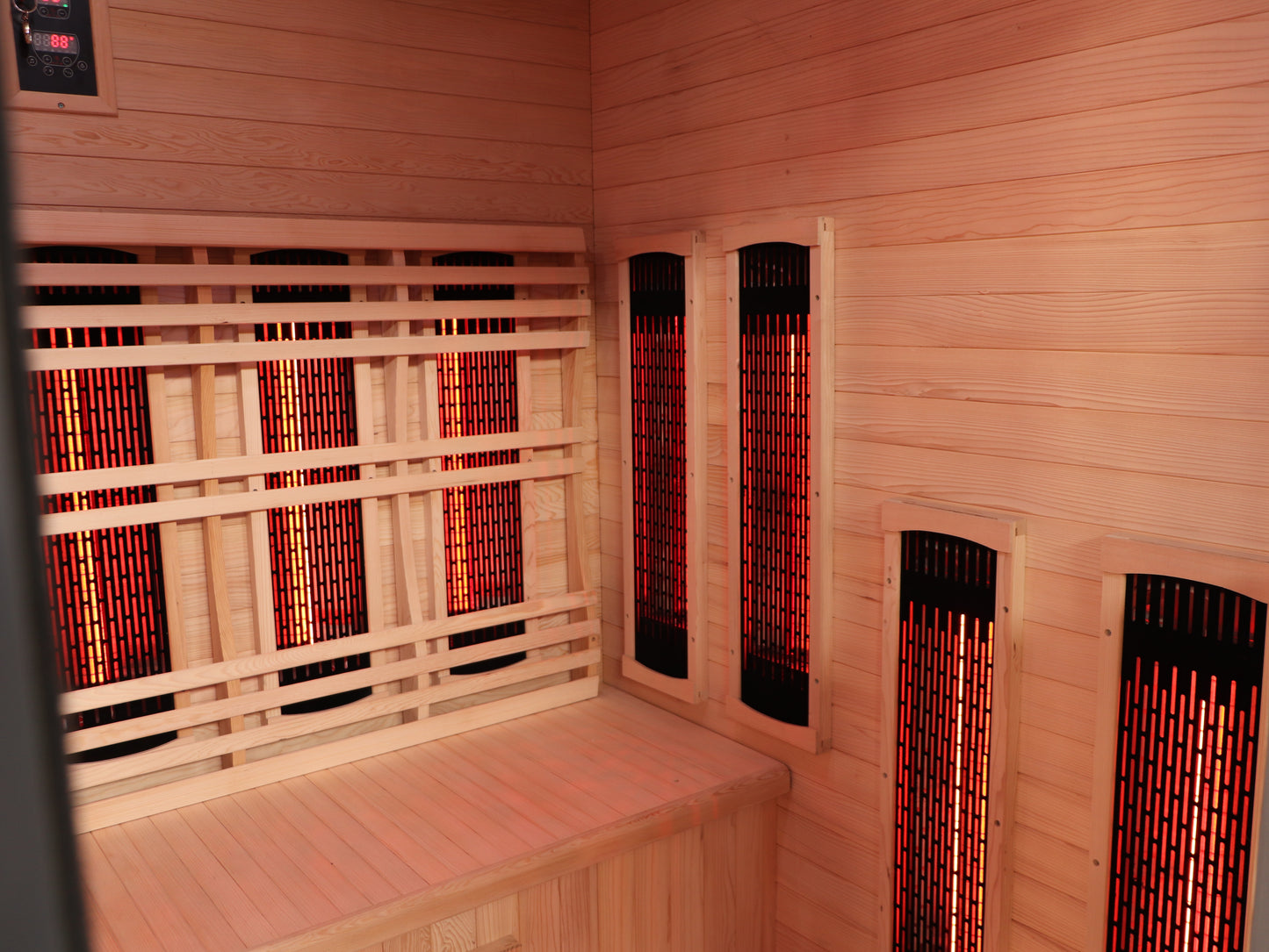 SunRay Pacific 4-Person Outdoor Infrared Sauna | 8 Heaters | Metal Roof