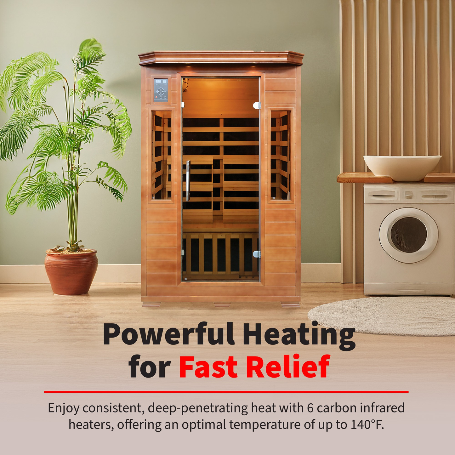 2-Person Hemlock Premium Infrared Sauna