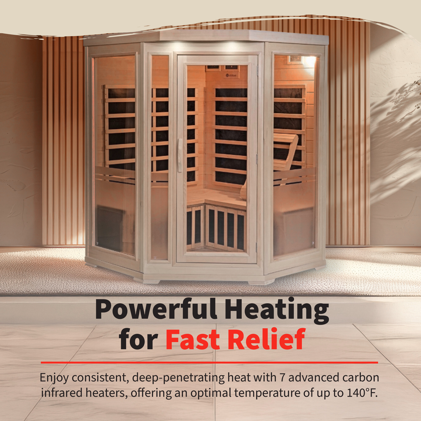 Sonoma 3-Person Hemlock Corner Infrared Sauna