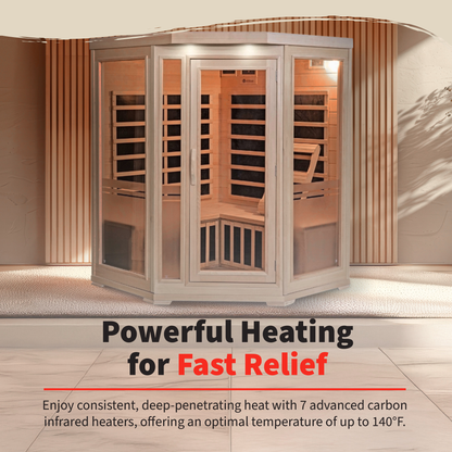 Sonoma 3-Person Hemlock Corner Infrared Sauna