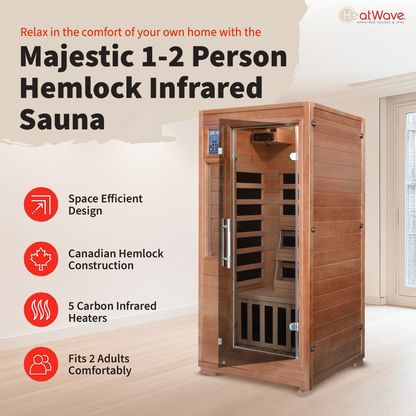 Majestic 1-2 Person Hemlock Infrared Sauna
