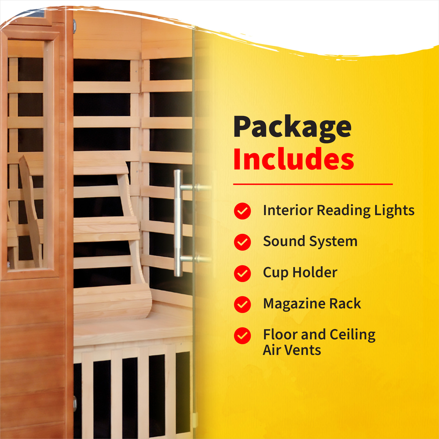 2-Person Hemlock Premium Infrared Sauna