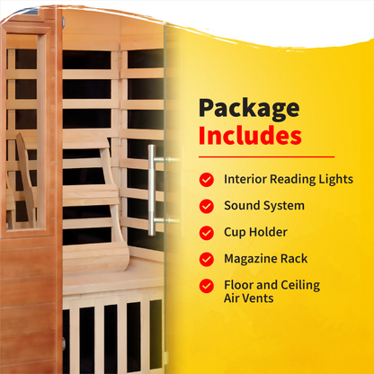 2-Person Hemlock Premium Infrared Sauna