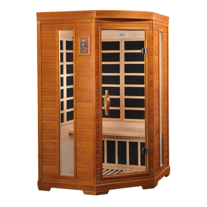 Dynamic Hemming Elite 2 Person Corner Ultra Low EMF Far Infrared Sauna DYN-6225-02 Elite