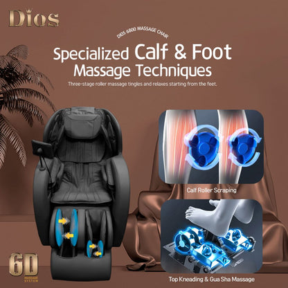 Dios 6800 6D Zero-Gravity Massage Chair