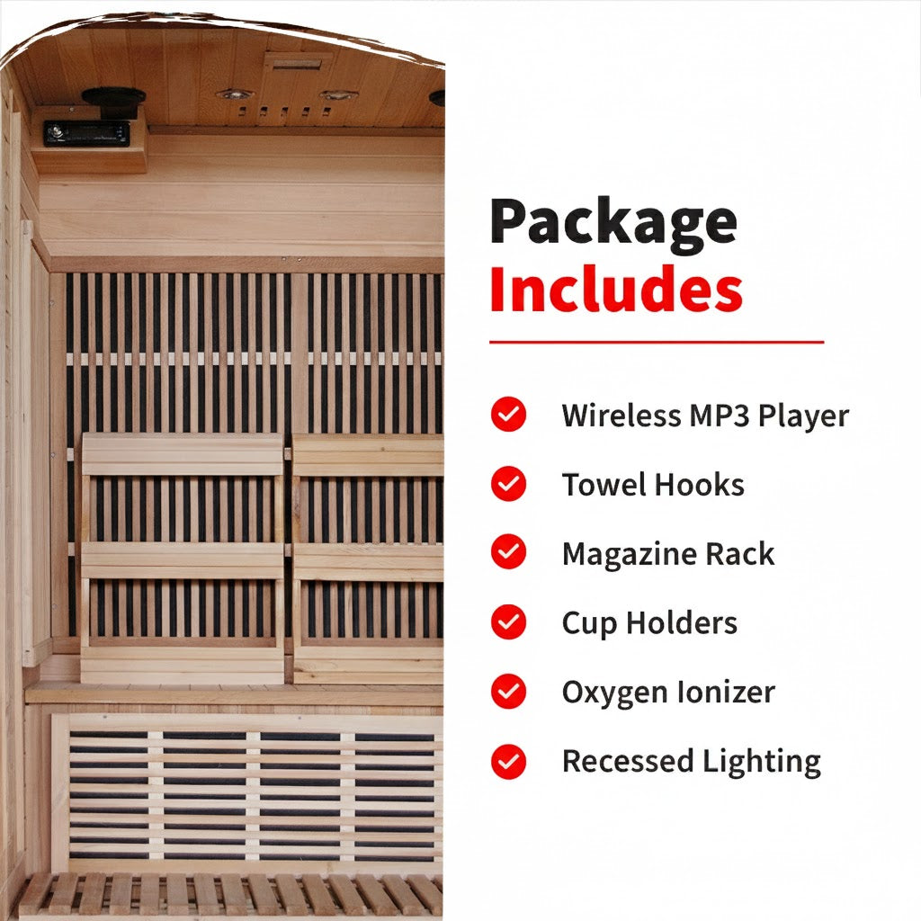 Sonoma 2-Person Hemlock Infrared Sauna